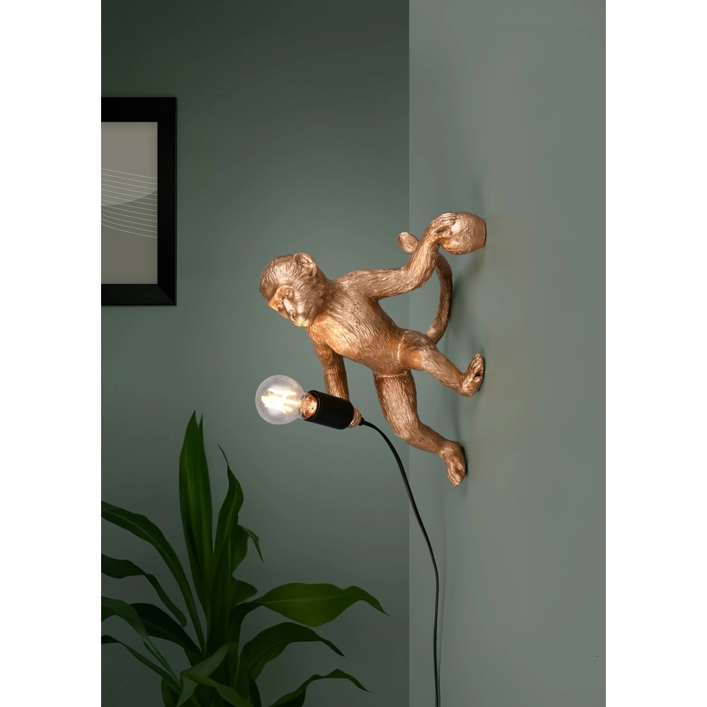 Wandleuchte Louy Affe Gold Trio 4017807667967