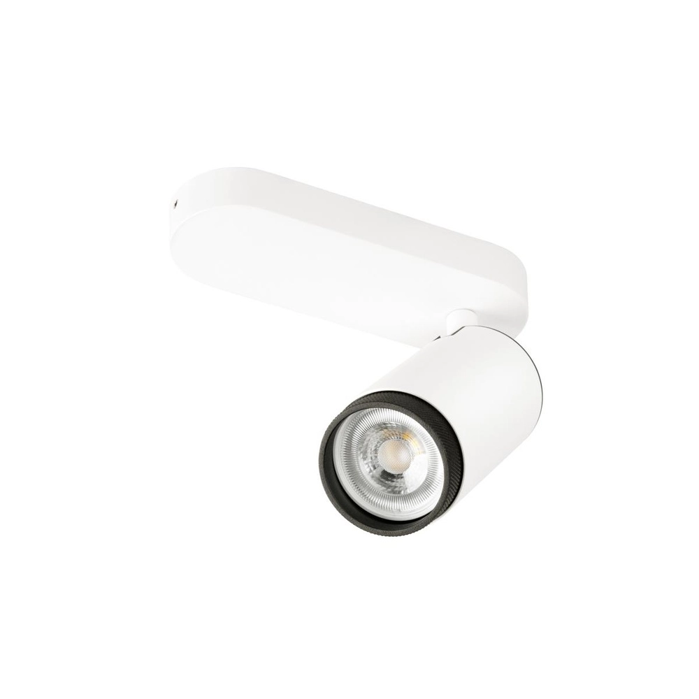 Aufputz-Spot Grip! L weiß mit schwarzem Ring SLV 4024163304443