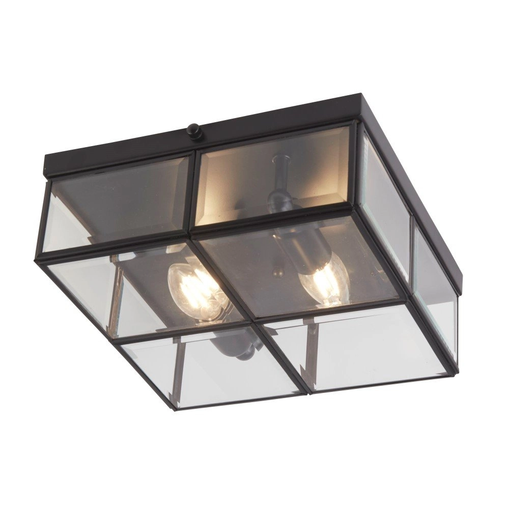 Schwarze Deckenleuchte Flush
