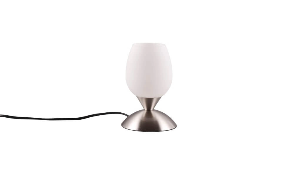 Tischleuchte Nickel Cup Ii weißes Glas Trio 4017807551495