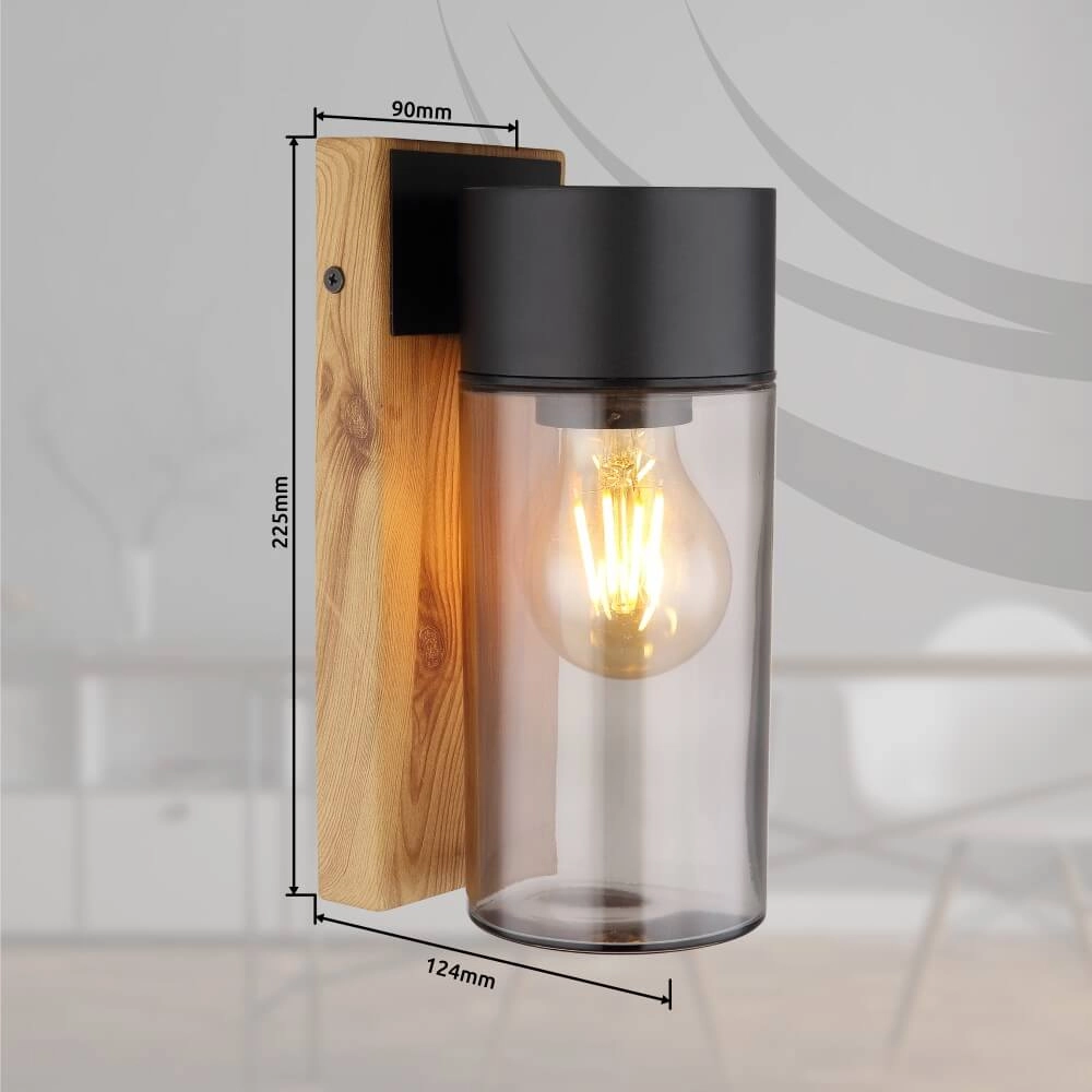 Wood look outdoor lamp Etsi Globo 9007371444526
