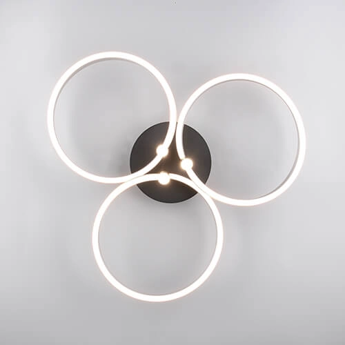 Geschwungene LED-Deckenleuchte Caruso Edelstahl – Ø 65,5 cm Trio 4017807612974