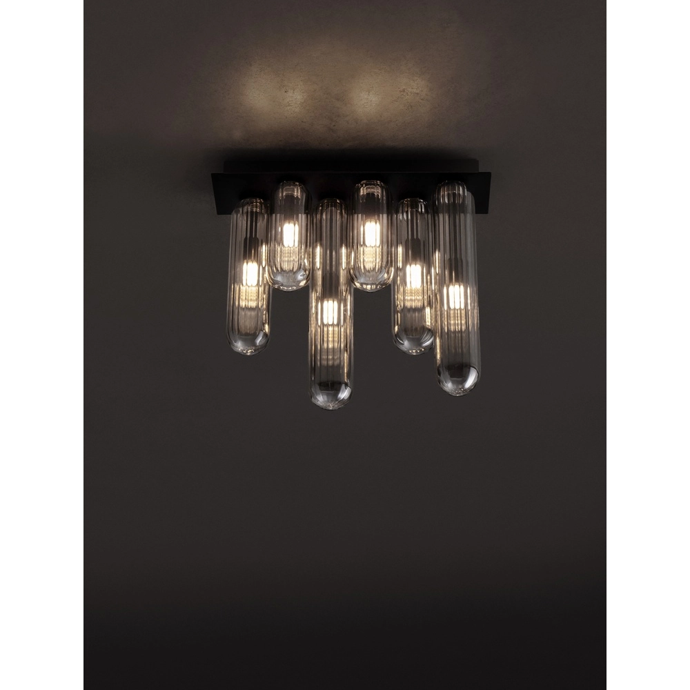 Design-Deckenleuchte Gustave schwarz 6-flammig