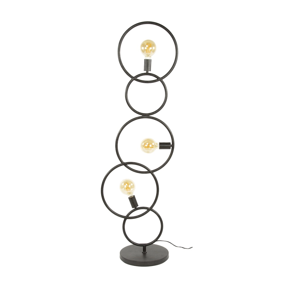 Design-Stehlampe Loop schwarz – 3x E27 Lyora 8716803511040