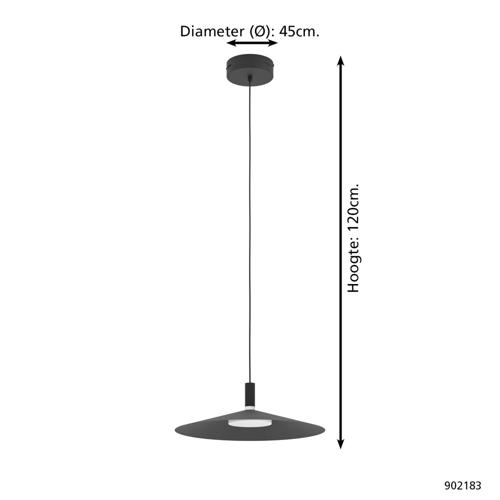 Design-Pendelleuchte Conomavilla-Z Smart Schwarz Eglo 9008606360598