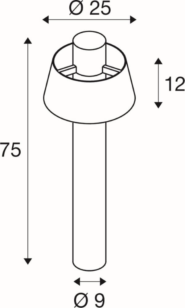 Pilzlampe Photoni 45 Rost - 75cm SLV 4024163281010