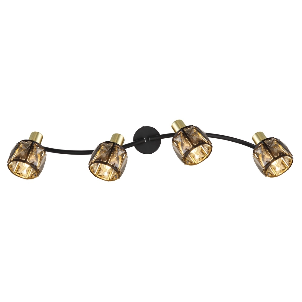 4-Licht Deckenlampe Indiana Schwarz Globo 9007371443055