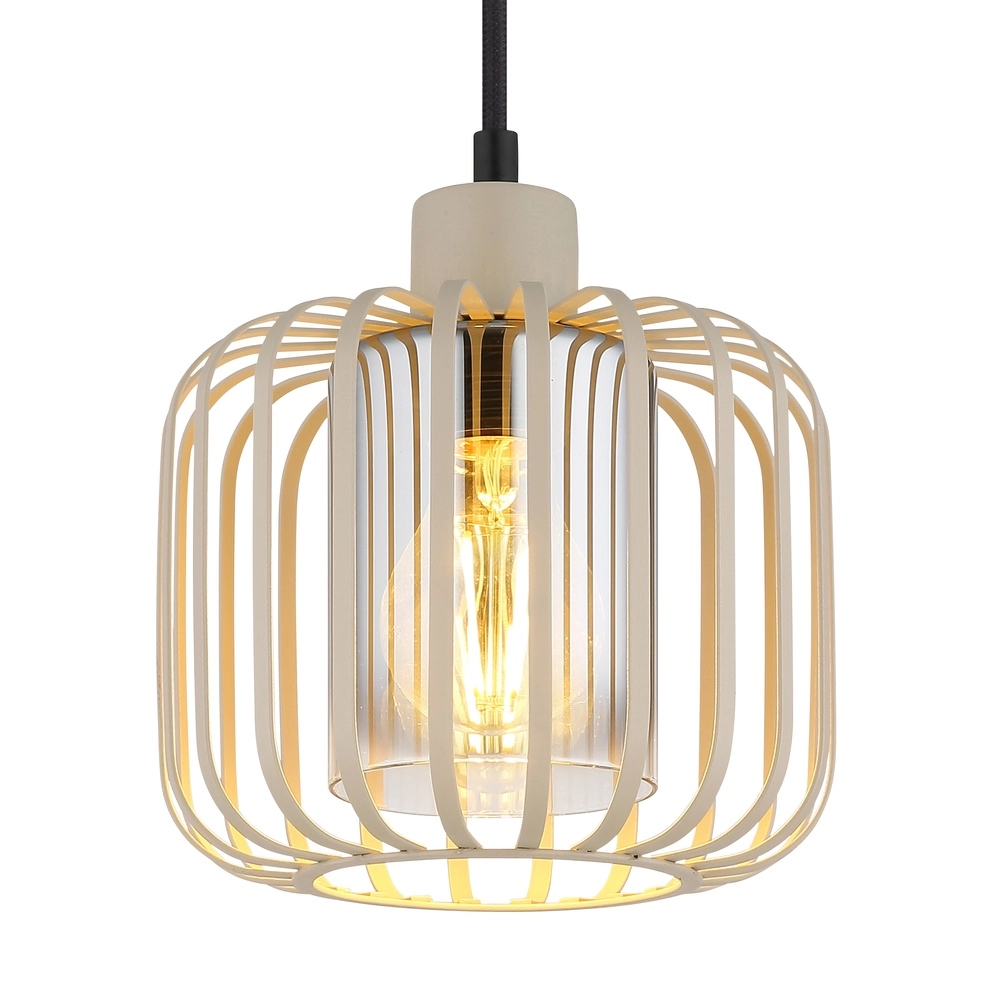 1-flammige Pendelleuchte Alfred sandbraun Ø 18cm Globo 9007371525614