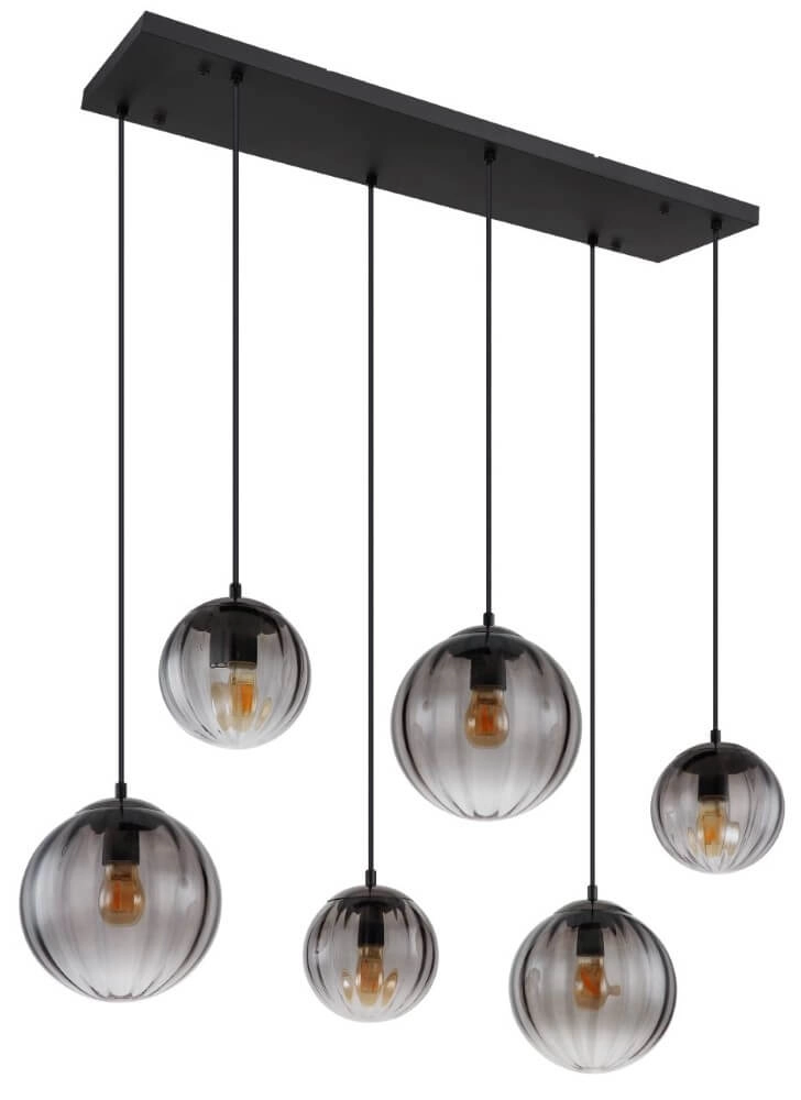 Hängelampe mit 6 Leuchten Dallerta Rauchglas Globo 9007371455560