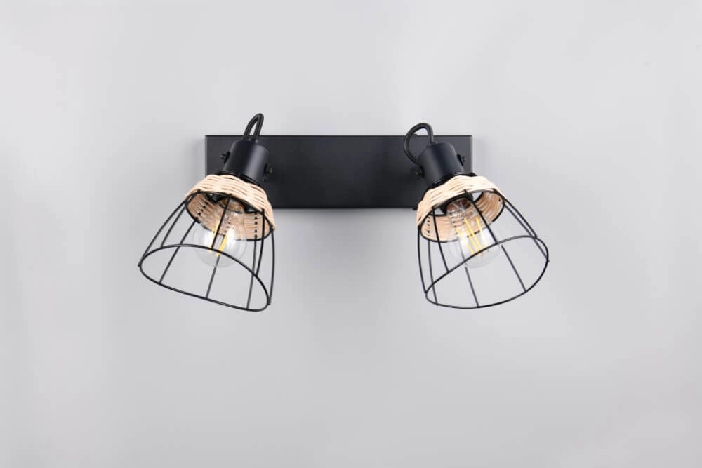 Schwarze Deckenleuchte Jerome Bauform 2-flammig Trio 4017807637700