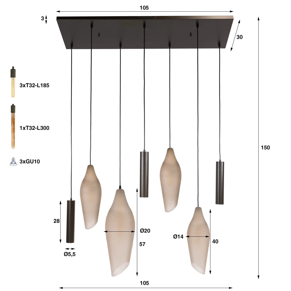 Stilvolle Pendellampe Cocoon mit mattiertem Glas Lyora 8716803511934