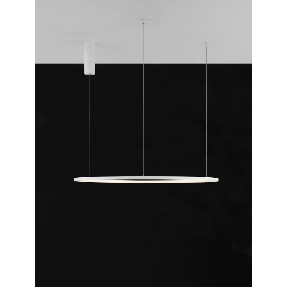Runde Pendelleuchte Tarquin weiß Ø 80cm Lyora 5212017438294