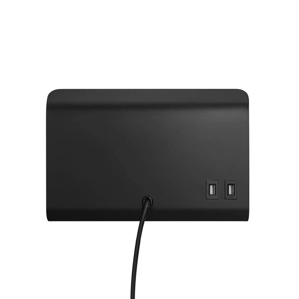 Schwarze Wandleuchte Roomi mit USB-Anschluss Nordlux 5704924005664