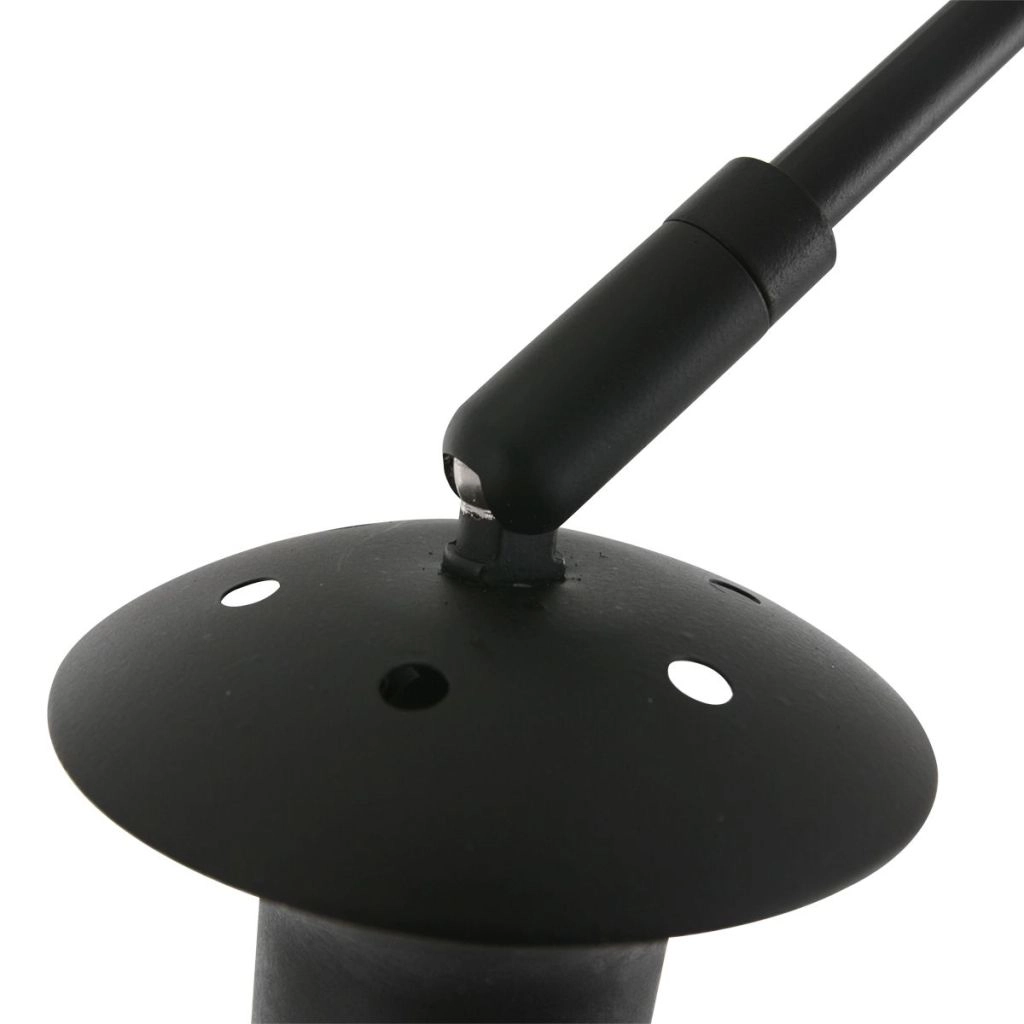 Schwarze Wandlampe Vela Lino mit Cremeton Ø60cm Steinhauer 8712746182033