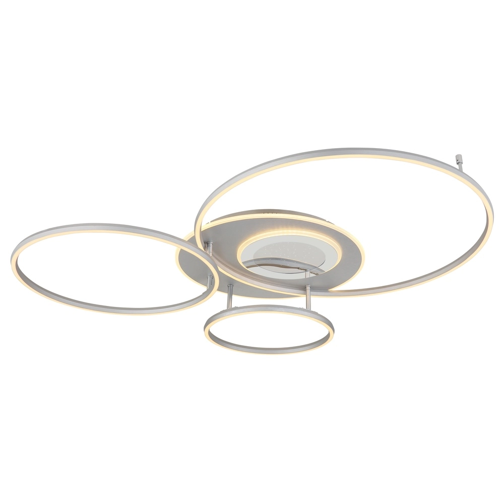 Moderne Deckenlampe Johnson Silbergrau Globo 9007371592548