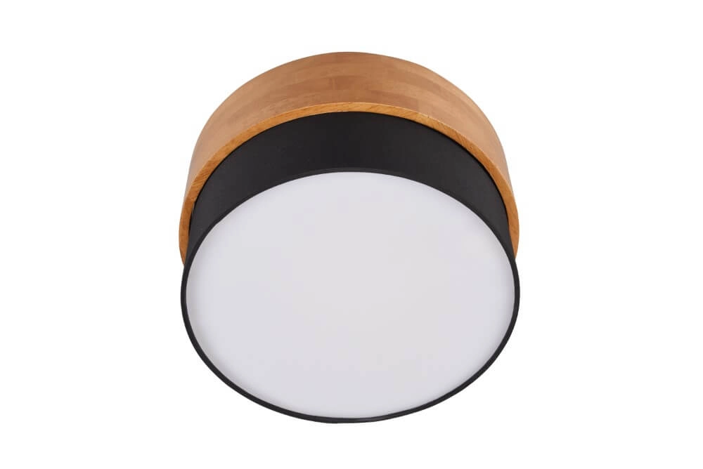 Ø 30cm Deckenleuchte Seasons Holz mit Schwarz Trio 4017807526165