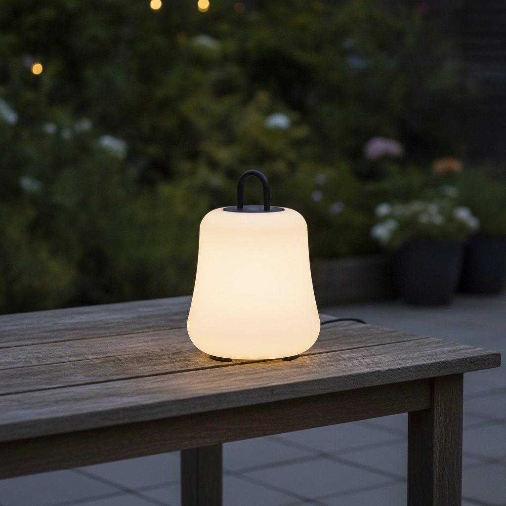 Tischlampe Jigra Wiederaufladbares Anthrazit mit Weiß