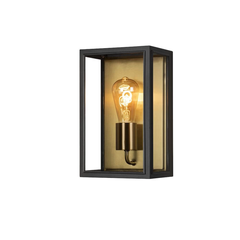 Außenlampe Carpi schwarz mit gold