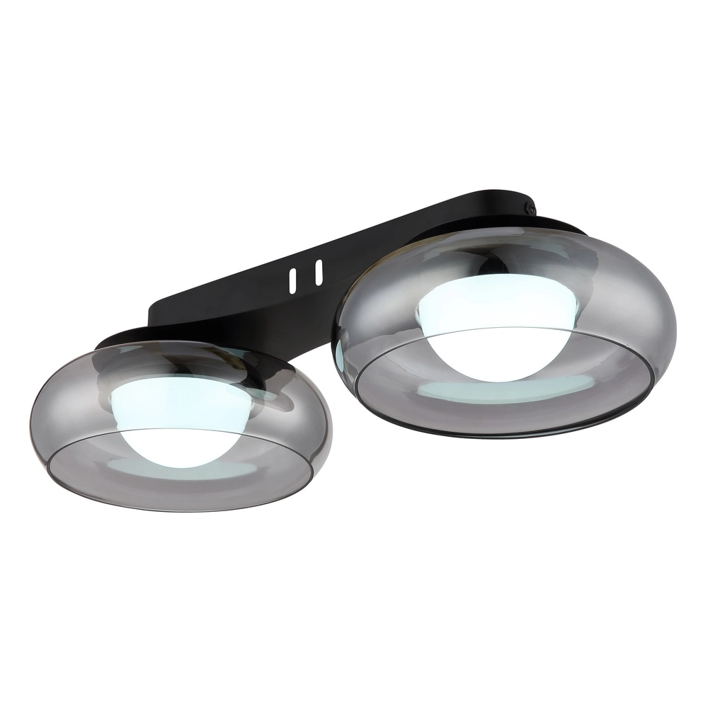 Design-Deckenlampe Carlene 2-Licht Schwarz Globo 9007371569175