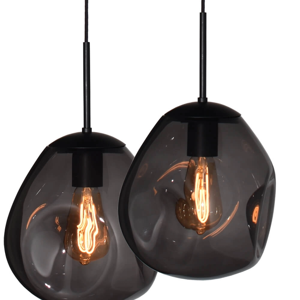 Hängelampe Lava Oval 8x Rauchglas Ø 24cm Masterlight 8718121290232