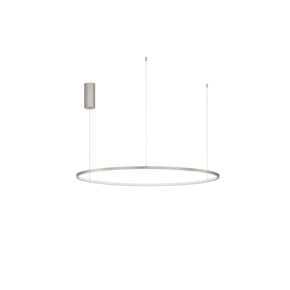 Runde Pendelleuchte Tarquin silbergrau Ø 100cm Lyora 5212017438362