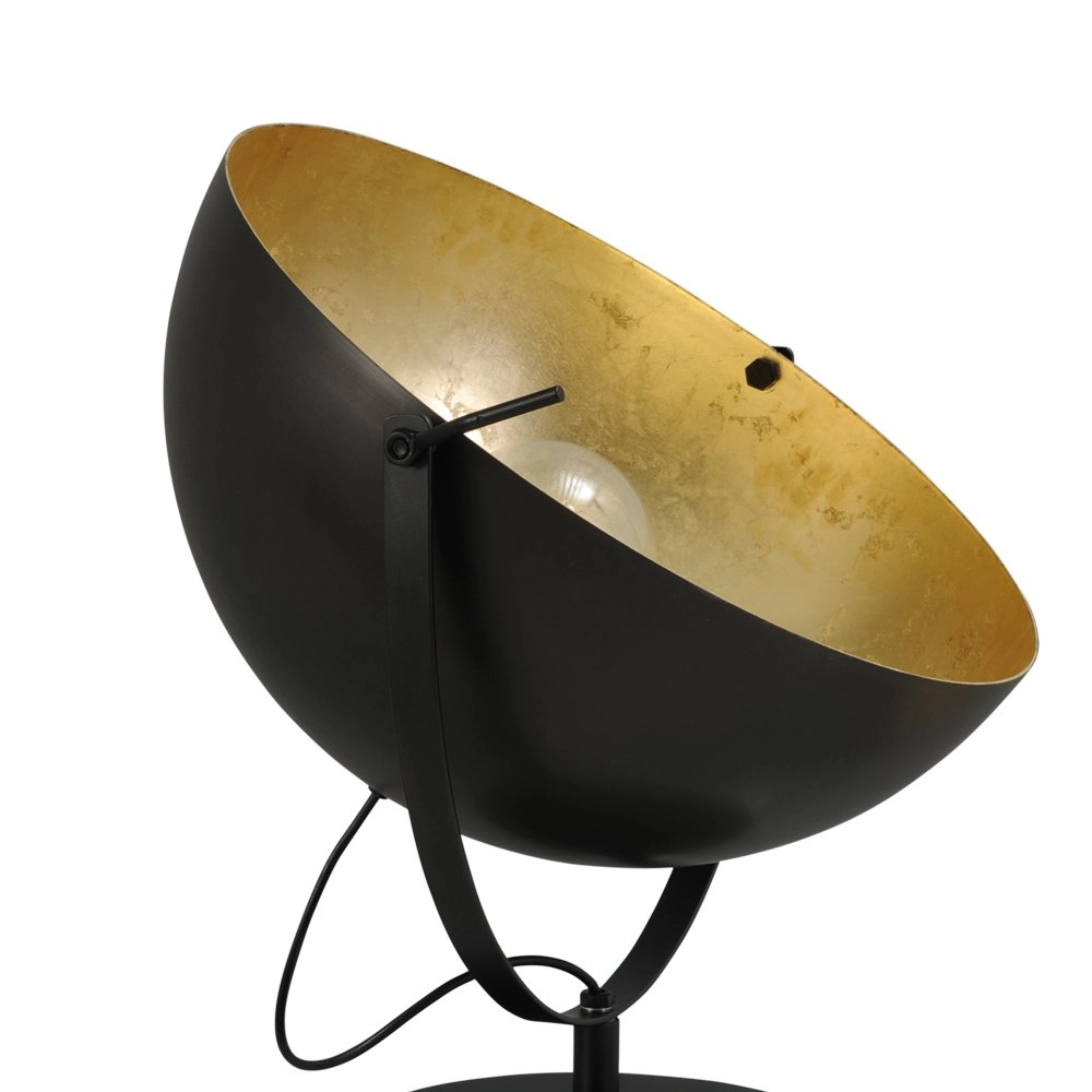 Tischlampe Industria Uplighter 50 cm schwarz mit gold Masterlight 8718121236933