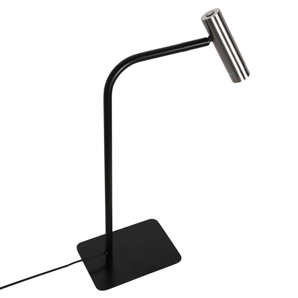 Tischlampe Lumo Schwarz mit Nickel Steinhauer 8712746184617