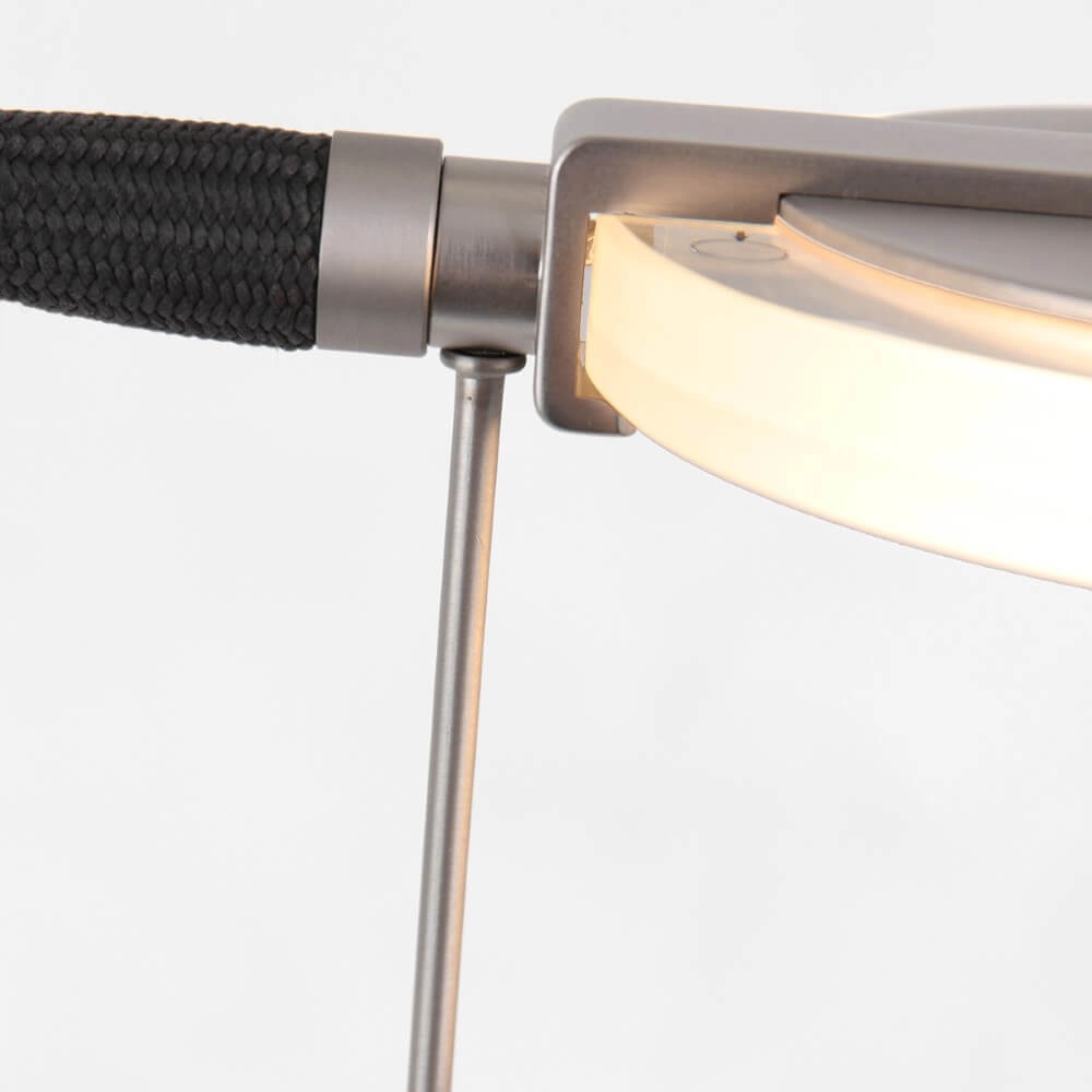 LED-Leselampe 2-flammig Turound 40 W – 2200–4000 K – 187 cm Edelstahl-Klarglas Steinhauer 8712746134797