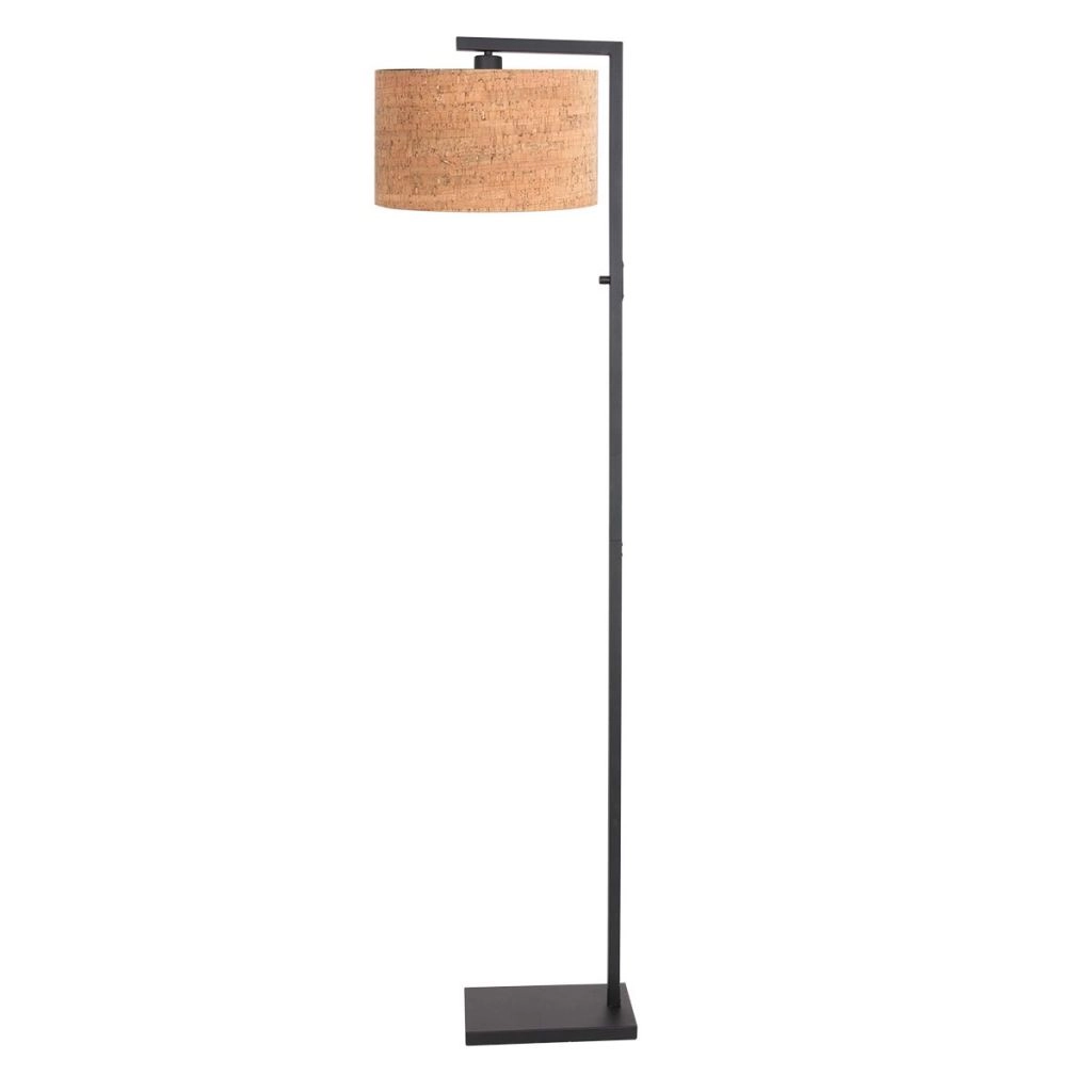 Schwarze Stehlampe Stang mit Korkkappe Ø30 cm