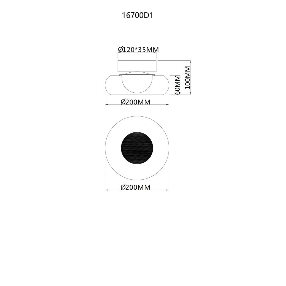 Design-Deckenlampe Carlene Schwarz Globo 9007371566174