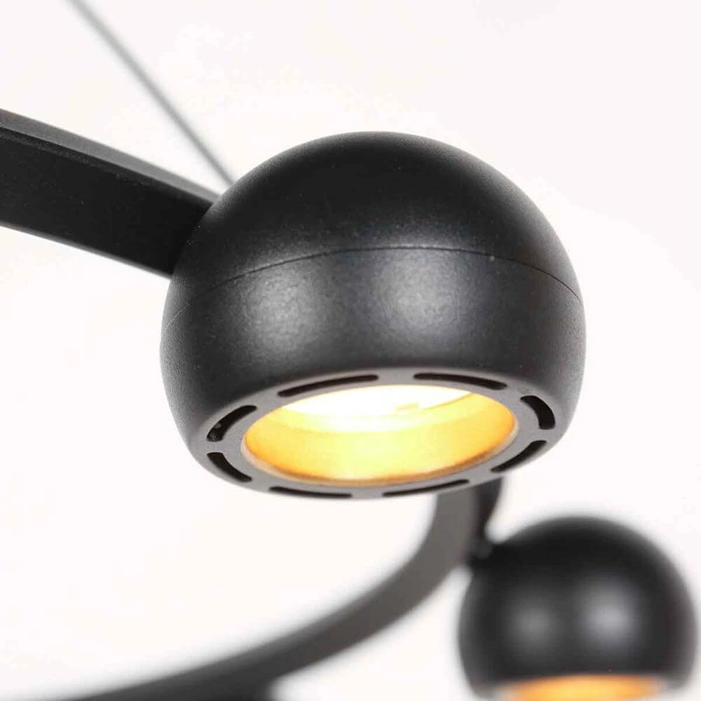 8-flammige Pendelleuchte Marcadore Rund Schwarz Steinhauer 8712746176636
