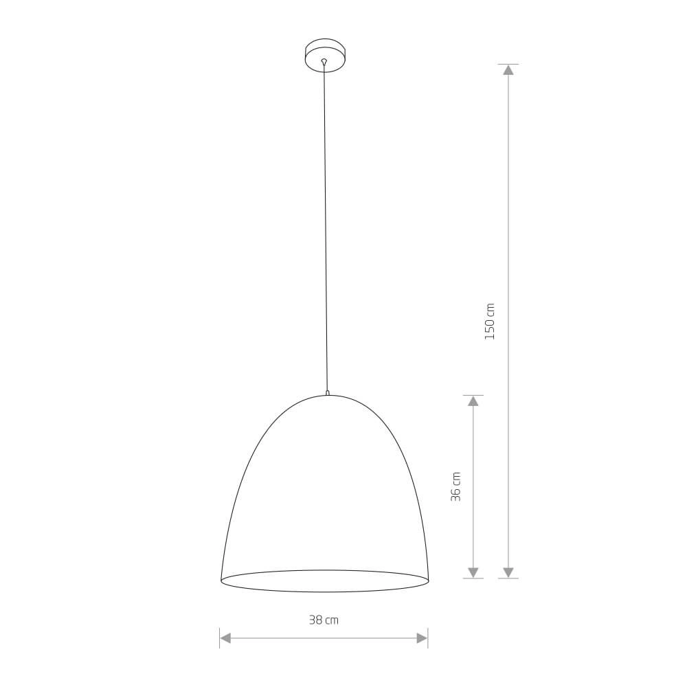 Weiße Hängelampe Egg M Ø 38cm Lyora 5903139902199
