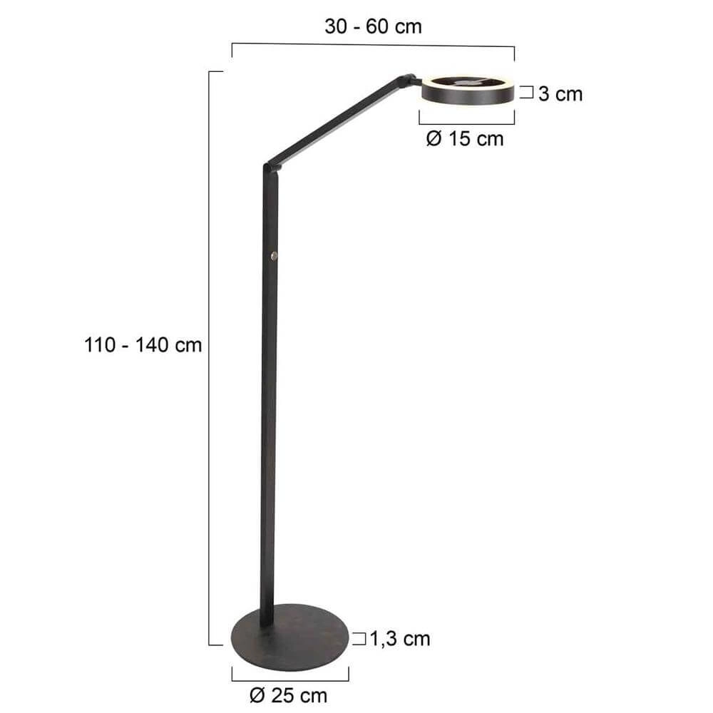 Stehlampe Ringlux schwarz Steinhauer 8712746176650