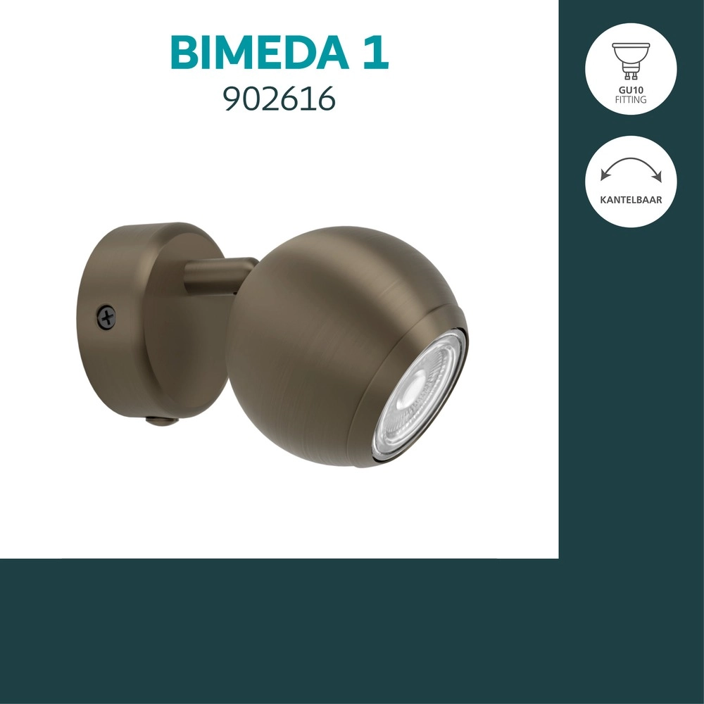 Design-Wandlampe Bimeda 1 Dark Bronze