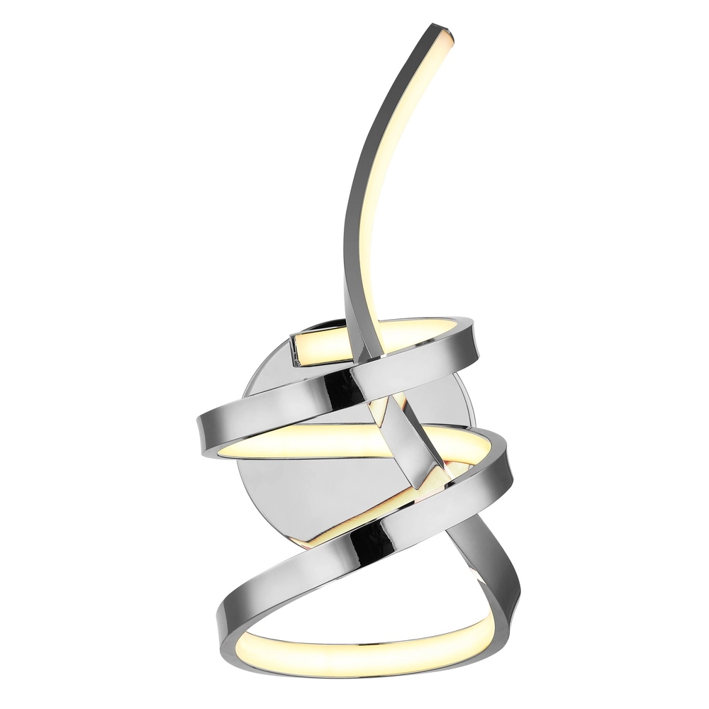 Curl-Wandlampe Iduna Chrom Globo 9007371513420