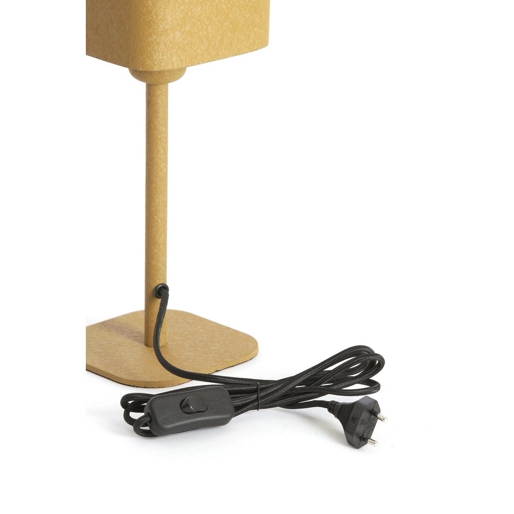 Nachttischlampe Elenie 13x13 cm – matt ockerfarbenes Gelb Light & Living 8717807818654