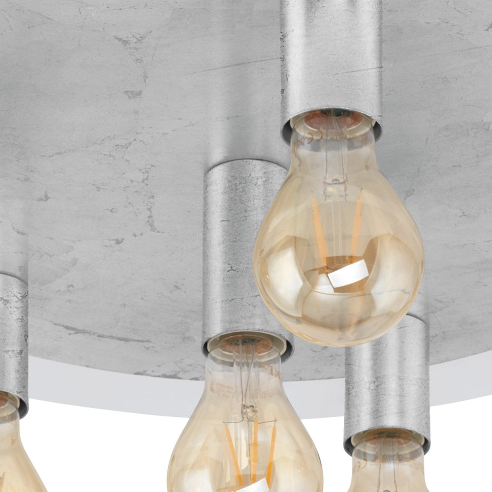 Einzigartige Deckenlampe Passano Weiß-silberne 6-Lampen Eglo 9002759974961
