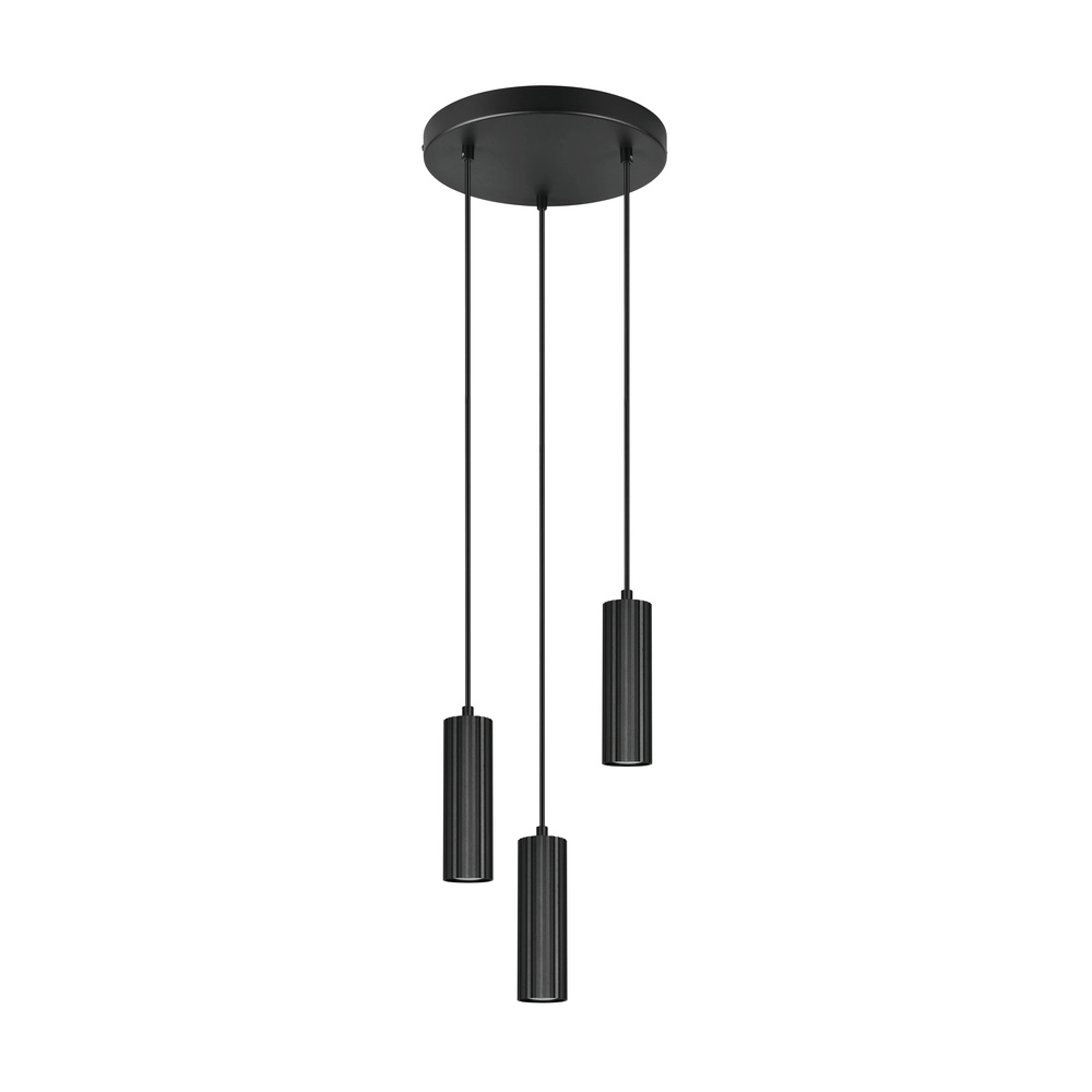 3-flammige Pendelleuchte Soka schwarz Trio 4017807658590