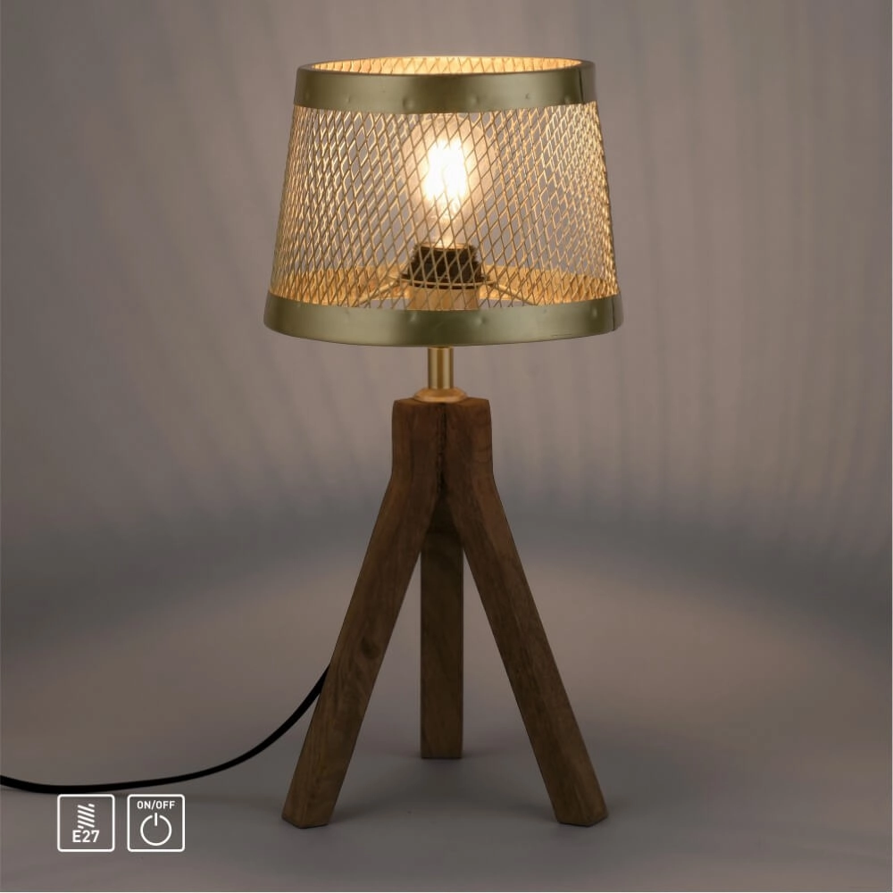 Tischlampe Frederik Messing Just Light 4043689976170