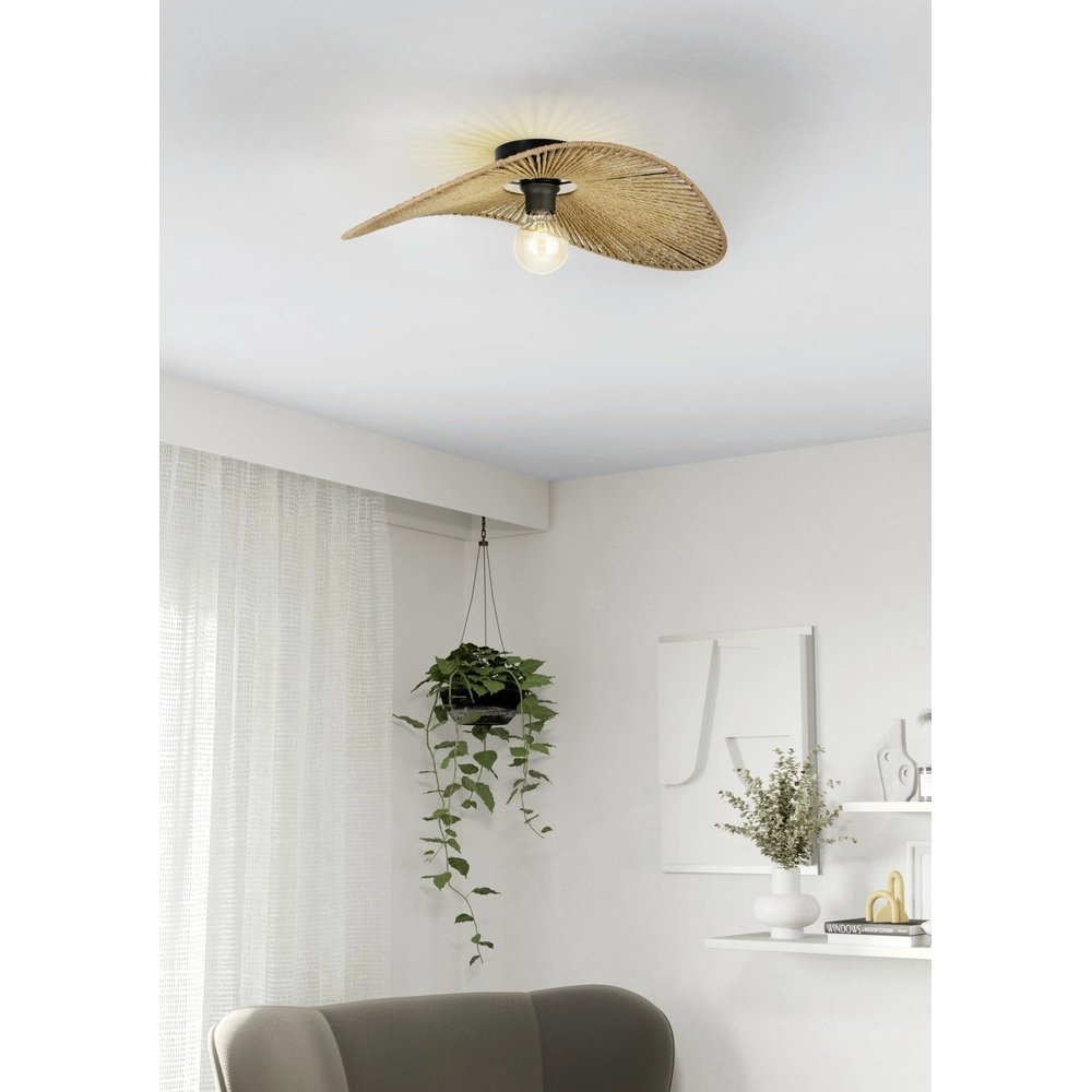 Rattan-Deckenlampe Siruela Schlafzimmer - 56 cm Eglo 9002759319618