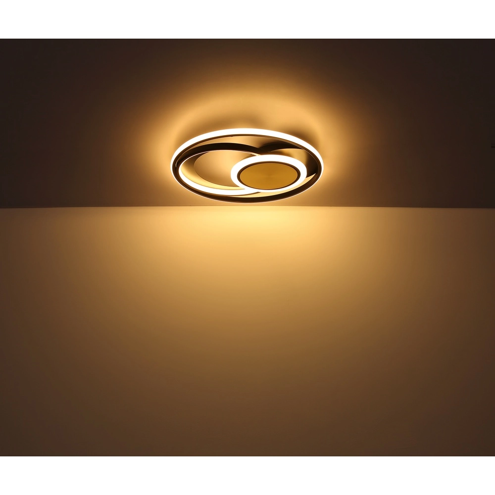 Design-Deckenlampe Pikara Schwarz mit Holz Globo 9007371474707