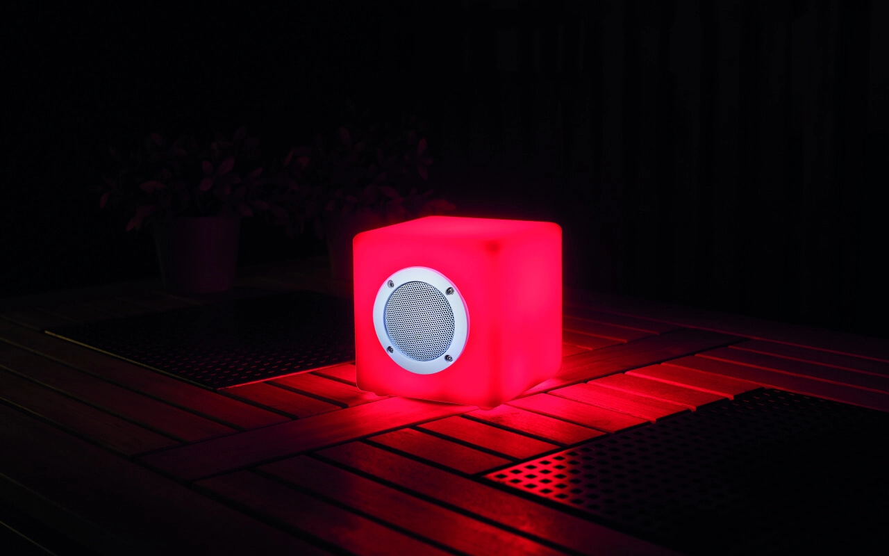 Table lamp Cube 15 RGB with speaker GardenLights 5907800857511