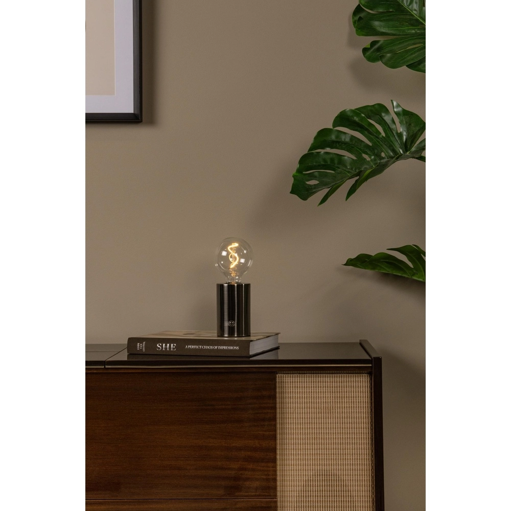 Wiederaufladbare Tischlampe Vivo Matt Chrom Lucide 5411212520852