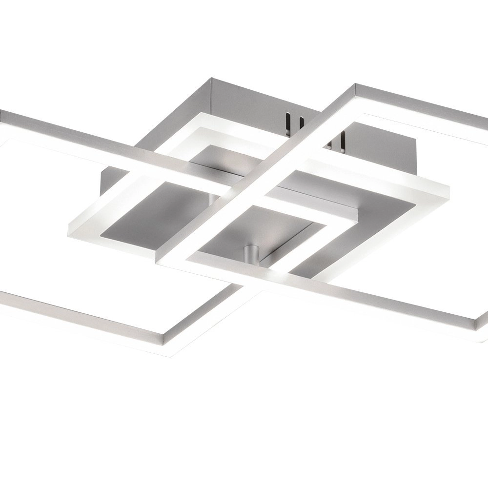 Quadratische Deckenleuchte Venida 57cm grau Trio 4017807451092