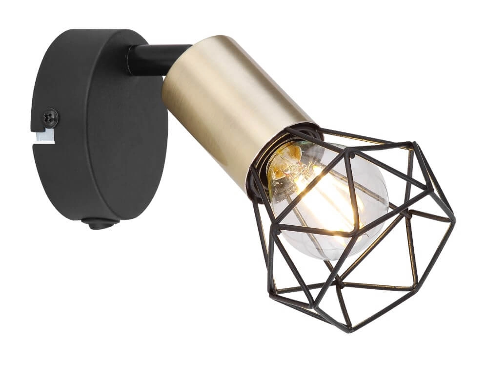 Design-Wandleuchte Xara I schwarz mit gold