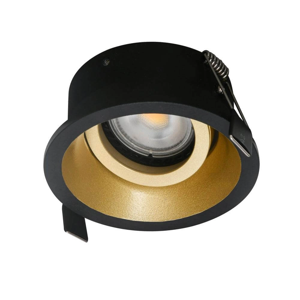 Runder Einbaustrahler Roura Schwarz mit goldener Innenseite Artdelight 8720701102644