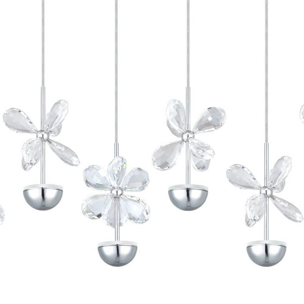 Einzigartige Hängelampe Pianopoli Blumen Chrom Stars of Light 9002759936631