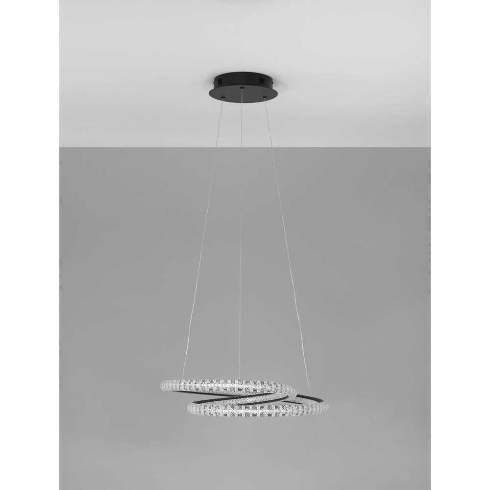 Design-Pendelleuchte Ginevra schwarz Ø 48cm Lyora 5212017433480
