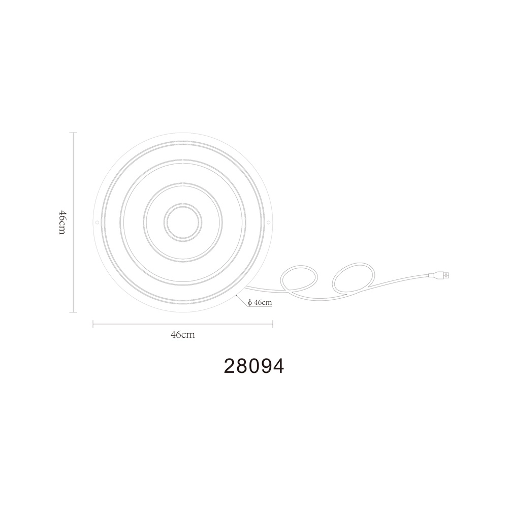 Wandlampe Darteri Neon-Dartscheibe Globo 9007371583546