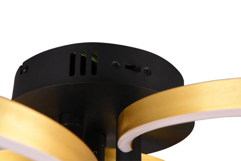 Geschwungene LED-Deckenleuchte Caruso Gold - Ø 65,5 cm Trio 4017807612967